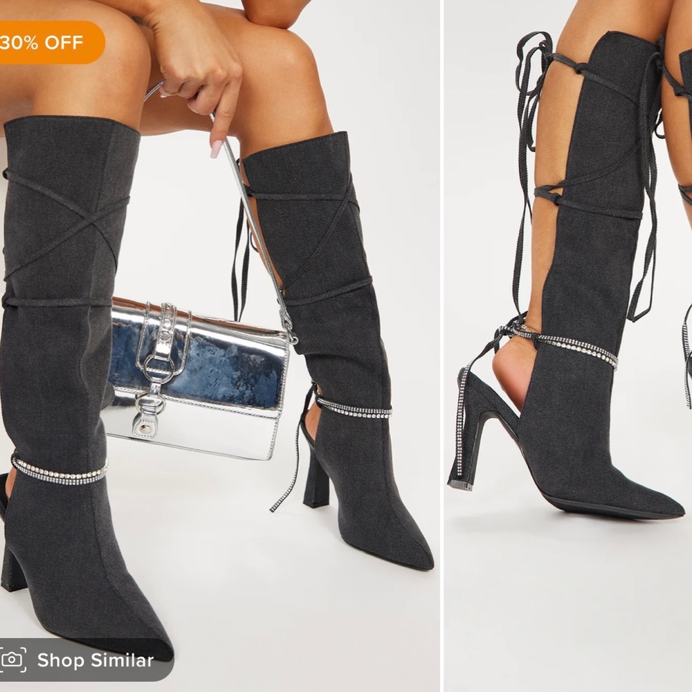 Black Washed Boots - image 1